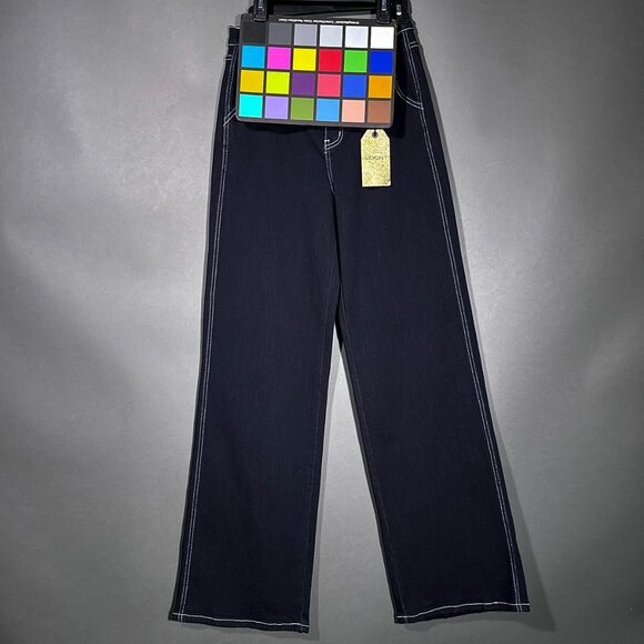NWT Vibrant M. I. U Wide Leg White Stitching‎ Jeans Juniors Size 11 (W29) - Picture 15 of 15